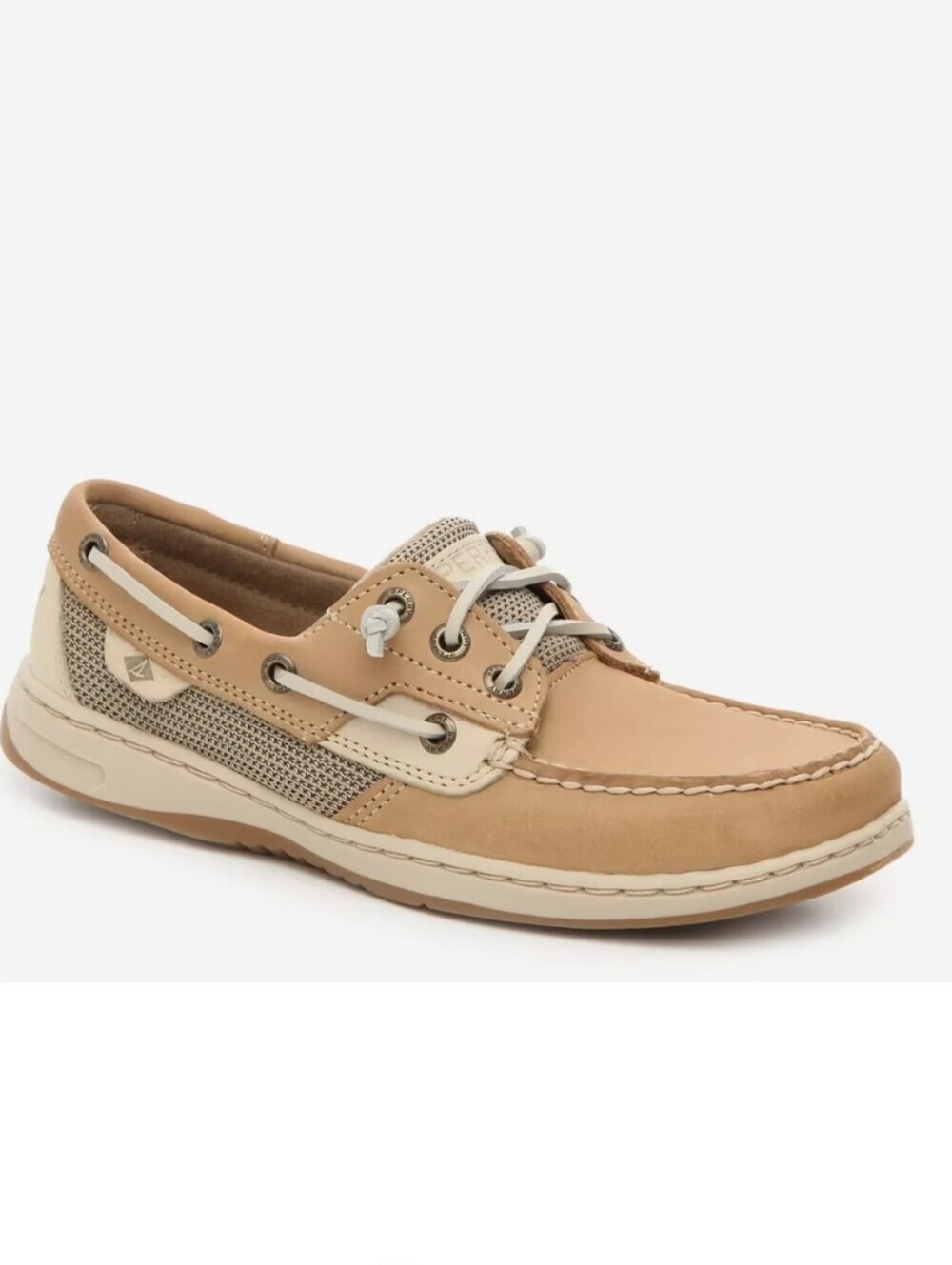 Sperry Rosefish Top-Sider Tan Nubuck Leather 2-Eye Boat Shoes Deck Loafer. 7.5